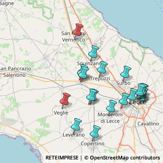 Mappa 73012 Campi Salentina LE, Italia (9.5925)