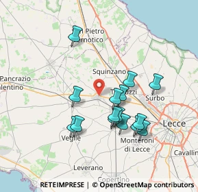 Mappa 73012 Campi Salentina LE, Italia (7.08067)