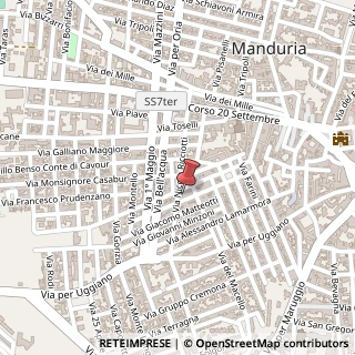 Mappa Via Fratelli Cairoli, 45, 74024 Manduria, Taranto (Puglia)