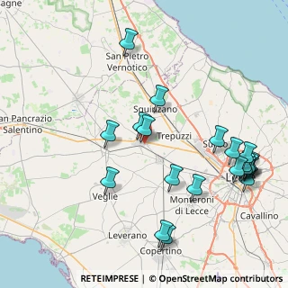 Mappa Via Piave, 73012 Campi Salentina LE, Italia (10.225)