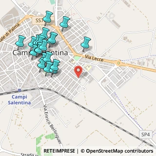 Mappa Via Piave, 73012 Campi Salentina LE, Italia (0.649)