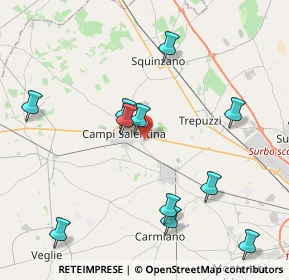 Mappa Via Aldo Moro, 73012 Campi Salentina LE, Italia (5.49)