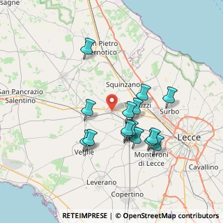 Mappa Via Dante Alighieri, 73012 Campi Salentina LE, Italia (6.93133)