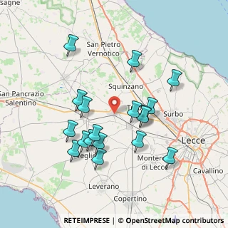 Mappa Via Dante Alighieri, 73012 Campi Salentina LE, Italia (7.69222)