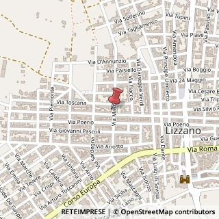 Mappa Via Mascagni Pietro, 76, 74020 Lizzano, Taranto (Puglia)