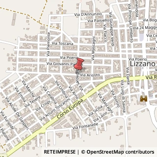 Mappa Via ariosto ludovico 30, 74020 Lizzano, Taranto (Puglia)