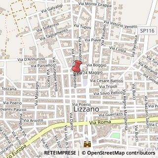 Mappa Via Principe Umberto, 38, 74020 Lizzano, Taranto (Puglia)