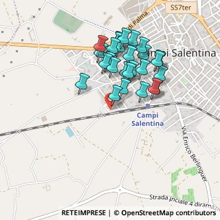 Mappa Via dei Partigiani, 73012 Campi Salentina LE, Italia (0.46296)