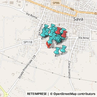 Mappa Via Porta Pia, 74028 Sava TA, Italia (0.28308)