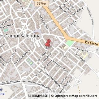 Mappa Largo cuore di maria 15, 73012 Campi Salentina, Lecce (Puglia)