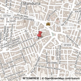 Mappa Via Per Uggiano, 27, 74024 Manduria, Taranto (Puglia)