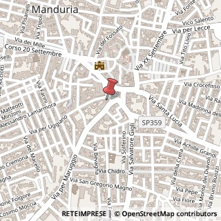 Mappa Piazza Vittorio Emanuele II, 12, 74024 Manduria, Taranto (Puglia)