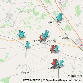 Mappa Via Maria Paladini, 73012 Campi Salentina LE, Italia (4.66385)