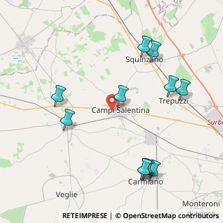 Mappa Via Maria Paladini, 73012 Campi Salentina LE, Italia (5.09273)