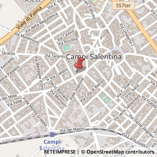 Mappa Via Giuseppe Garibaldi, 10, 73012 Campi Salentina, Lecce (Puglia)