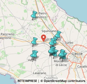 Mappa Piazza Giuseppe Garibaldi, 73012 Campi Salentina LE, Italia (6.97071)