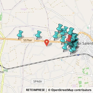 Mappa Via Olmo, 73012 Campi Salentina LE, Italia (1.13667)