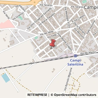 Mappa Via dei partigiani, 73012 Campi Salentina, Lecce (Puglia)
