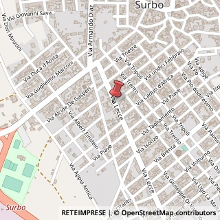 Mappa Via Lecce,  63, 73010 Surbo, Lecce (Puglia)