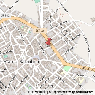 Mappa Via Puglia, 7, 73012 Campi Salentina, Lecce (Puglia)