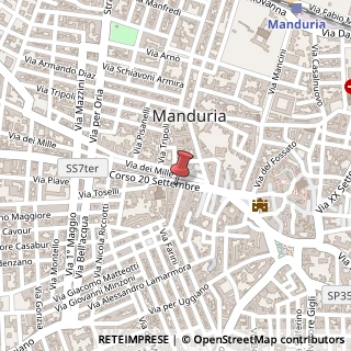 Mappa Corso XX Settembre, 37, 74024 Manduria, Taranto (Puglia)