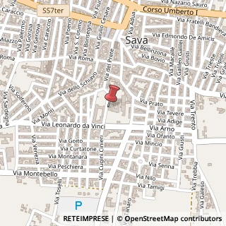 Mappa Via Cinieri Cugini, 1, 74028 Sava, Taranto (Puglia)
