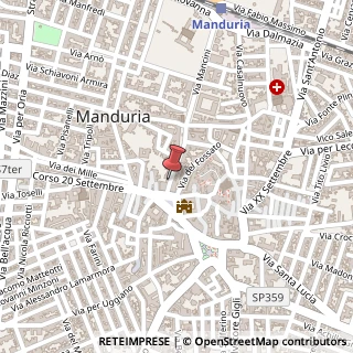 Mappa Via Giuseppe Pacelli, 9, 74024 Manduria, Taranto (Puglia)