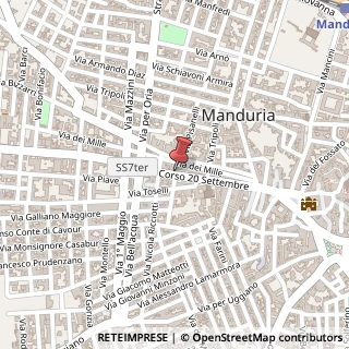 Mappa Corso XX Settembre, 4, 74024 Manduria, Taranto (Puglia)