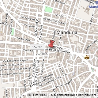 Mappa Via Cesare Betteloni, 34/B, 74024 Manduria, Taranto (Puglia)