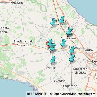 Mappa Via 4 Novembre, 73010 Guagnano LE, Italia (6.33273)