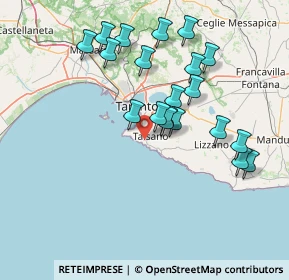 Mappa Via Arnaldo da Brescia, 74122 Taranto TA, Italia (15.4615)