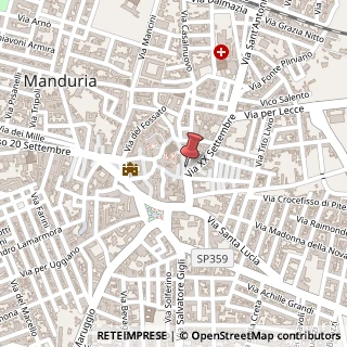 Mappa Piazza Plinio Il Vecchio,  4, 74024 Manduria, Taranto (Puglia)