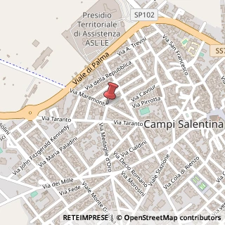 Mappa Via B. Maremonti,  50, 73012 Campi Salentina, Lecce (Puglia)