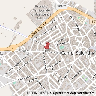 Mappa Via Taranto, 13, 73012 Campi Salentina, Lecce (Puglia)