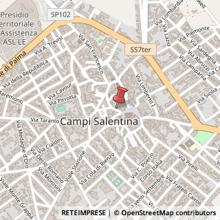 Mappa Via Taranto, 10, 73012 Campi Salentina, Lecce (Puglia)