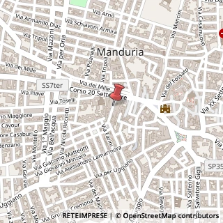 Mappa Via Erario, 13, 74024 Manduria, Taranto (Puglia)