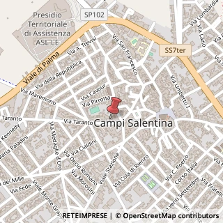 Mappa Via Taranto, 85, 73012 Campi Salentina, Lecce (Puglia)