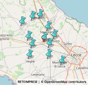 Mappa Via G. leopardi, 73012 Campi Salentina LE, Italia (6.56583)