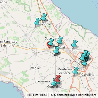 Mappa Via G. leopardi, 73012 Campi Salentina LE, Italia (10.655)