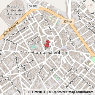 Mappa Via Taranto, 46, 73012 Campi Salentina, Lecce (Puglia)