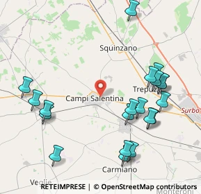 Mappa SS 7 ter Salentina, 73012 Campi Salentina LE, Italia (5.101)