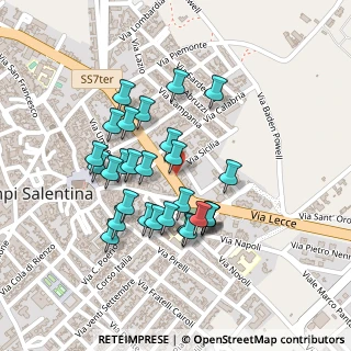 Mappa SS 7 ter Salentina, 73012 Campi Salentina LE, Italia (0.20357)