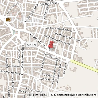 Mappa Via Santa Lucia,  1, 74024 Manduria, Taranto (Puglia)