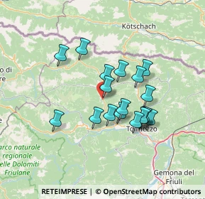 Mappa Ovaro, 33025 Ovaro UD, Italia (11.11556)