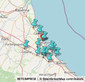 Mappa Via Camillo Benso Conte di Cavour, 47042 Cesenatico FC, Italia (9.86286)