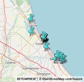 Mappa Via Camillo Benso Conte di Cavour, 47042 Cesenatico FC, Italia (4.55563)