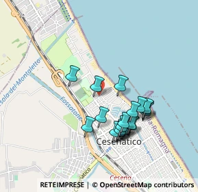 Mappa Via Camillo Benso Conte di Cavour, 47042 Cesenatico FC, Italia (0.851)