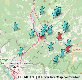 Mappa Via Martiri di Belfiore, 54011 Aulla MS, Italia (4.021)