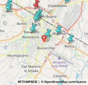 Mappa Via La Greca Francesco, 47121 Forlì FC, Italia (2.65833)