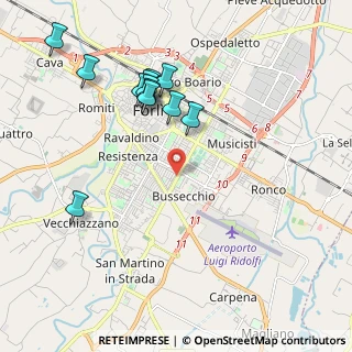 Mappa Via La Greca Francesco, 47121 Forlì FC, Italia (2.1525)